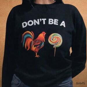 SHEIN-" Dont' Be A-Graphic Sweatshirt Crewneck Pullover (Black 🖤)-XL
